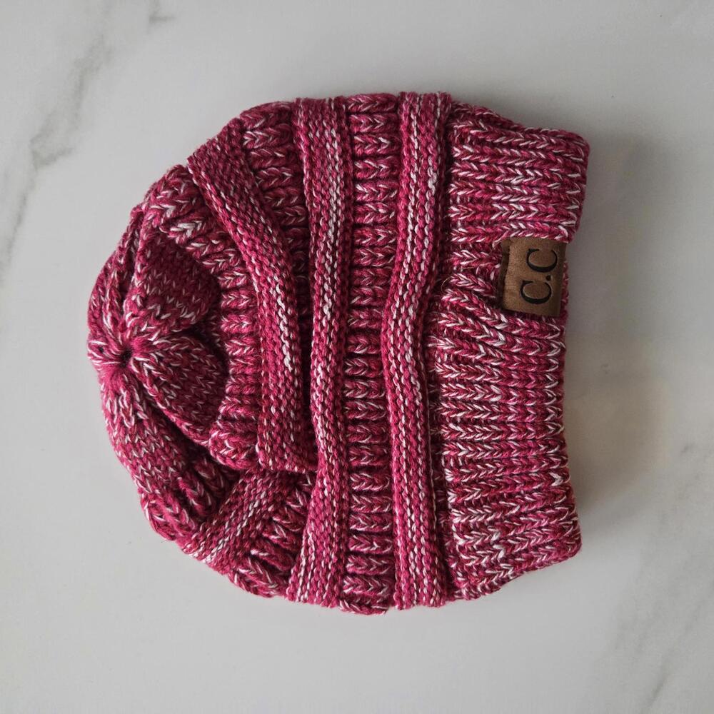 C.C Knit Ponytail Beanie - Cozy and‎ Stylish Winter Hat